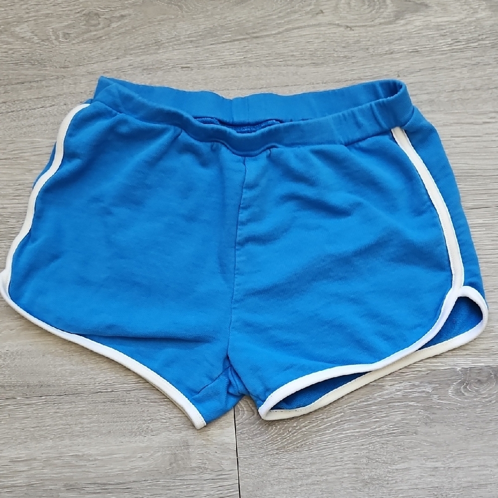 Hanna Andersson Girl's Blue Dolphin Vent Shorts French Terry Cloth Size 12 150cm